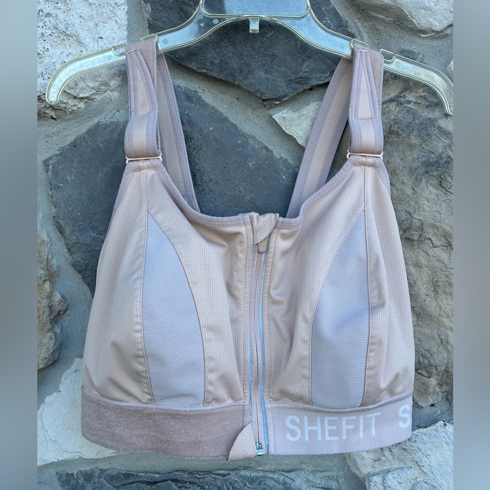 SHEFIT Ultimate High Impact Sports Bra 4Luxe Nude Adjustable Padded Activewear